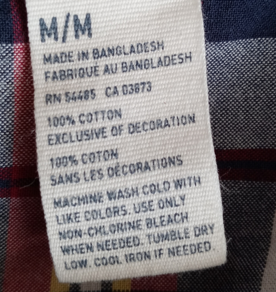 AMERICAN EAGLE OUTFITTERS RED YELLOW PLAID BUTTON DOWN SHIRT. SIZE (M ) - Picture 12 of 13